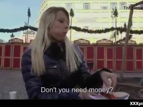 Amateur sluts fuck for money in the street 01